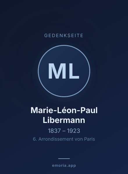Gedenkportrait von Marie-Léon-Paul Libermann