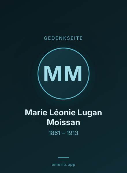 Gedenkportrait von Marie Léonie Lugan Moissan