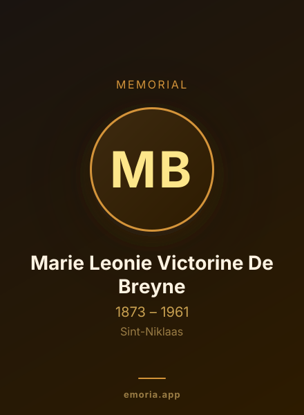 Memorial portrait of Marie Leonie Victorine De Breyne