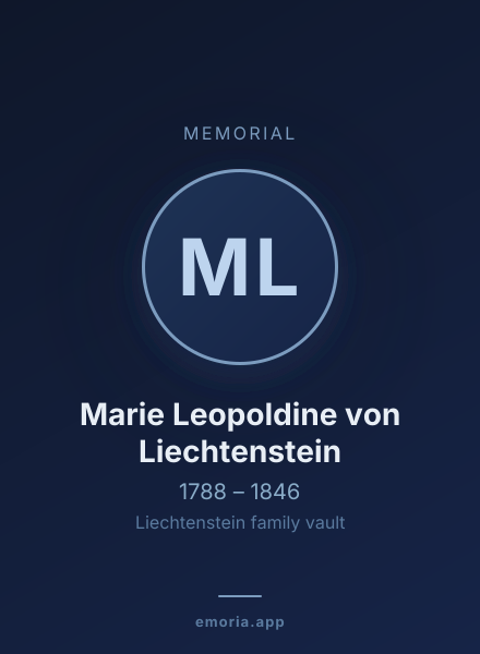 Memorial portrait of Marie Leopoldine von Liechtenstein
