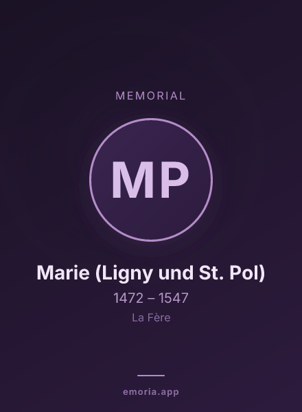 Memorial portrait of Marie (Ligny und St. Pol)