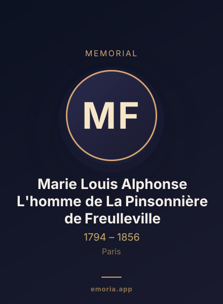 Memorial portrait of Marie Louis Alphonse L'homme de La Pinsonnière de Freulleville