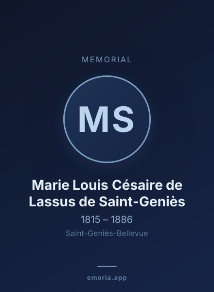 Memorial portrait of Marie Louis Césaire de Lassus de Saint-Geniès