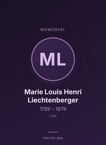 Memorial portrait of Marie Louis Henri Liechtenberger