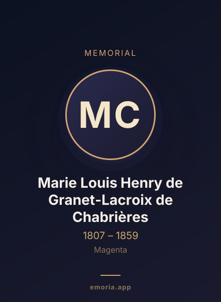 Memorial portrait of Marie Louis Henry de Granet-Lacroix de Chabrières