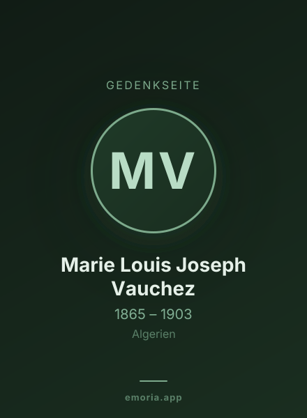 Gedenkportrait von Marie Louis Joseph Vauchez