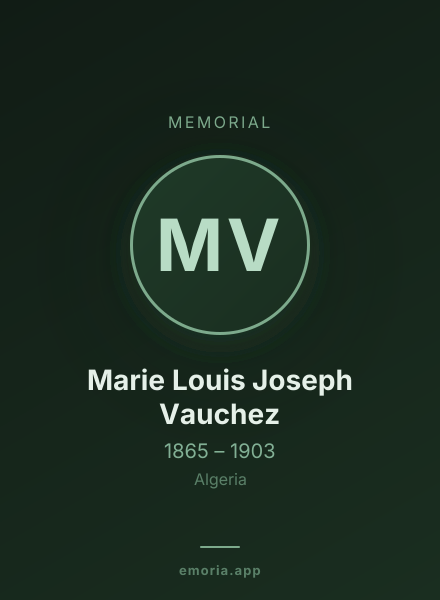 Memorial portrait of Marie Louis Joseph Vauchez