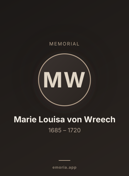 Memorial portrait of Marie Louisa von Wreech