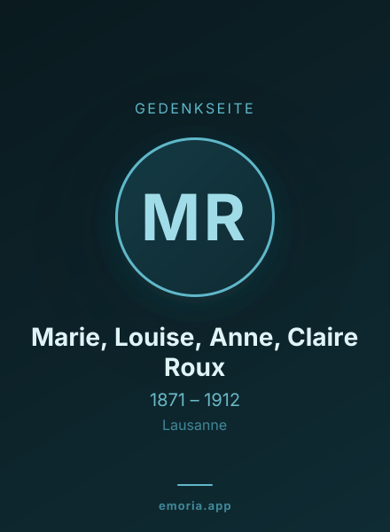 Gedenkportrait von Marie, Louise, Anne, Claire Roux