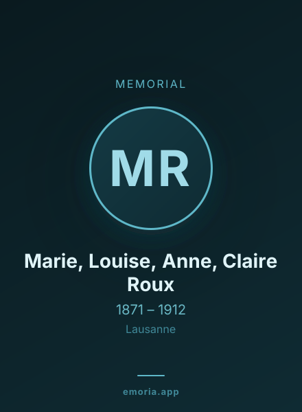 Memorial portrait of Marie, Louise, Anne, Claire Roux