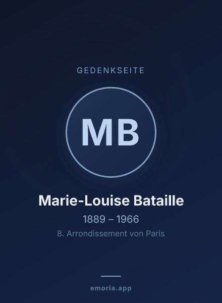 Gedenkportrait von Marie-Louise Bataille