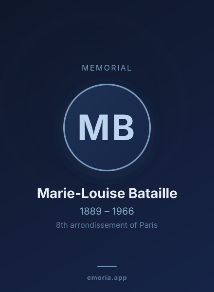 Memorial portrait of Marie-Louise Bataille