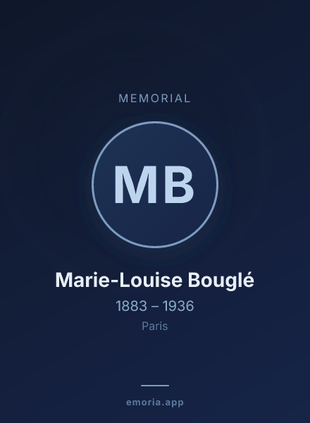 Memorial portrait of Marie-Louise Bouglé
