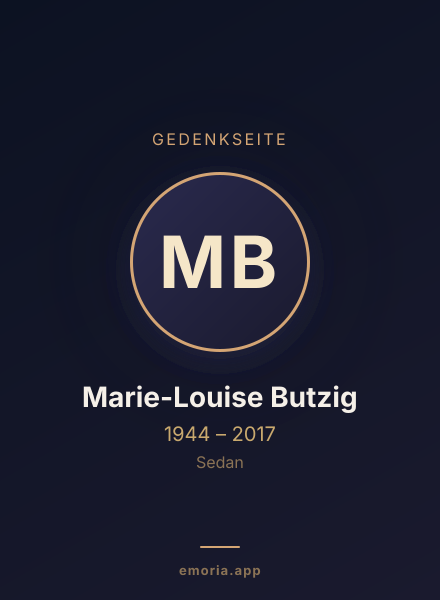 Gedenkportrait von Marie-Louise Butzig