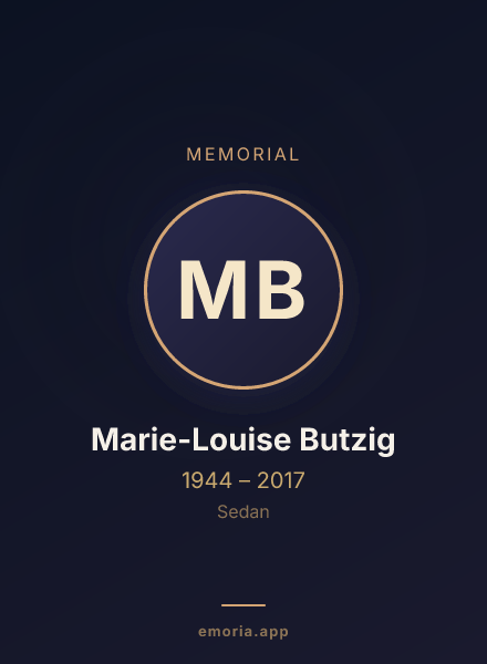 Memorial portrait of Marie-Louise Butzig