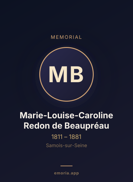 Memorial portrait of Marie-Louise-Caroline Redon de Beaupréau