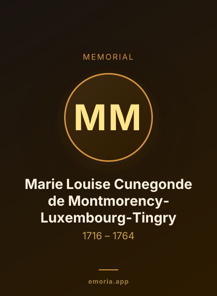 Memorial portrait of Marie Louise Cunegonde de Montmorency-Luxembourg-Tingry
