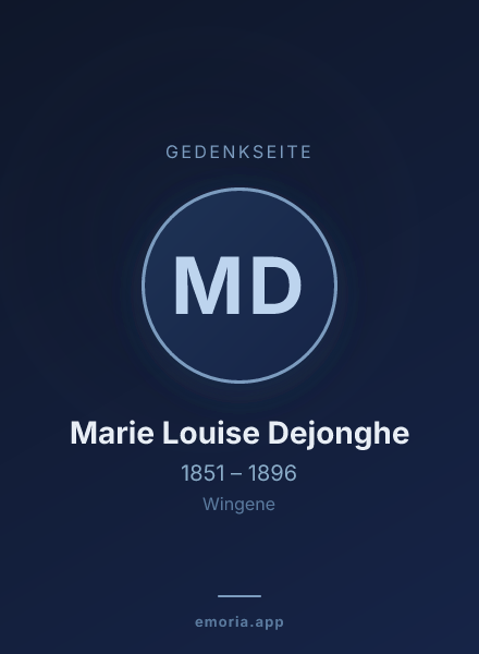 Gedenkportrait von Marie Louise Dejonghe