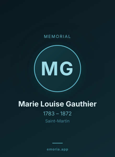 Memorial portrait of Marie Louise Gauthier