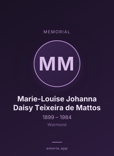 Memorial portrait of Marie-Louise Johanna Daisy Teixeira de Mattos