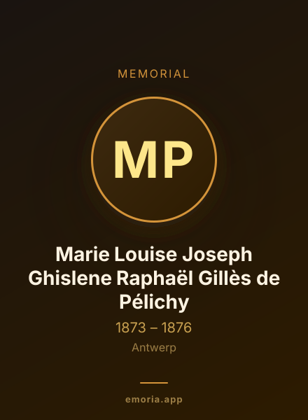 Memorial portrait of Marie Louise Joseph Ghislene Raphaël Gillès de Pélichy