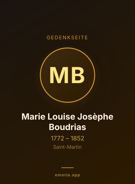 Gedenkportrait von Marie Louise Josèphe Boudrias