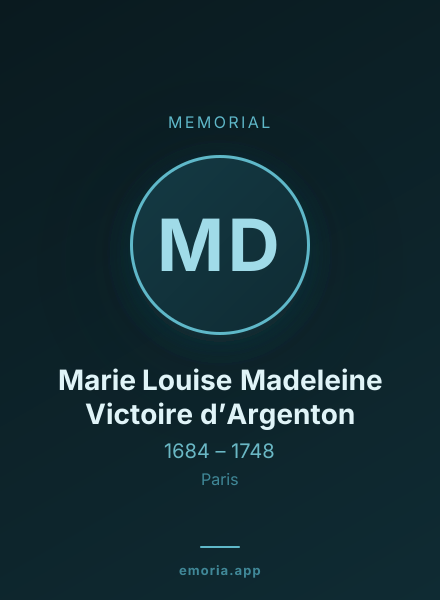 Memorial portrait of Marie Louise Madeleine Victoire d’Argenton