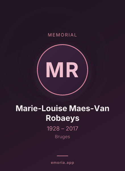 Memorial portrait of Marie-Louise Maes-Van Robaeys