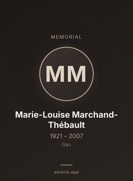 Memorial portrait of Marie-Louise Marchand-Thébault