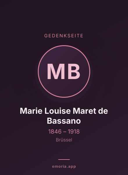 Gedenkportrait von Marie Louise Maret de Bassano