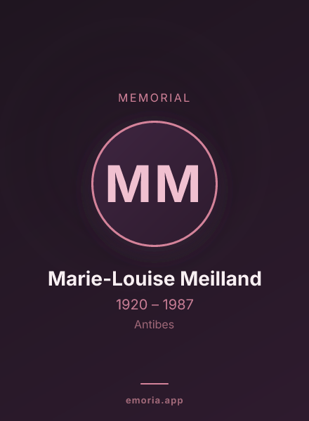 Memorial portrait of Marie-Louise Meilland