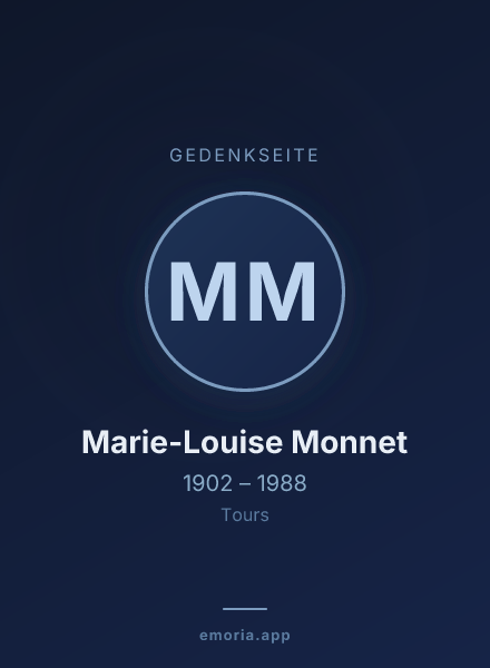 Gedenkportrait von Marie-Louise Monnet