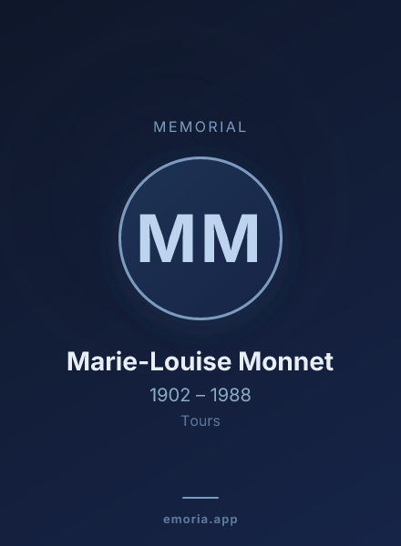 Memorial portrait of Marie-Louise Monnet