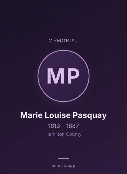 Memorial portrait of Marie Louise Pasquay