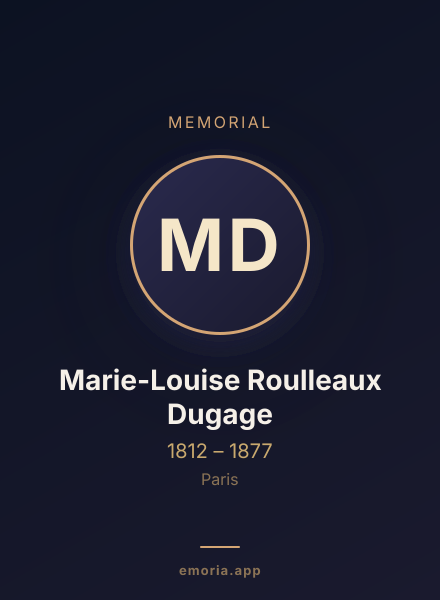 Memorial portrait of Marie-Louise Roulleaux Dugage