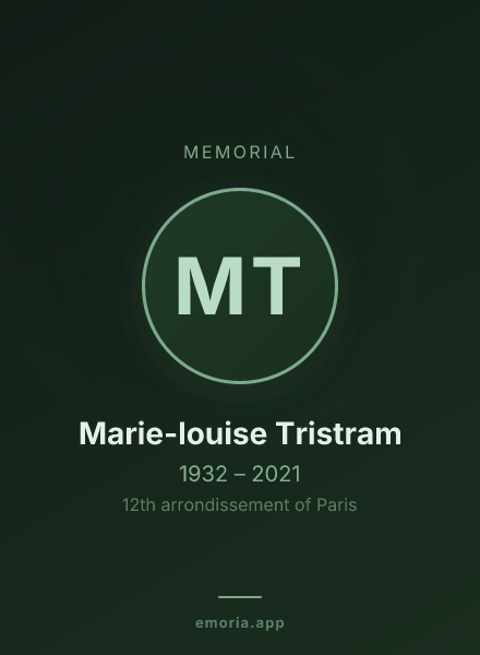 Memorial portrait of Marie-louise Tristram