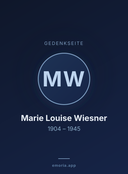 Gedenkportrait von Marie Louise Wiesner