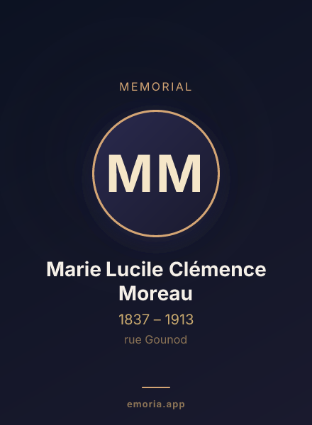 Memorial portrait of Marie Lucile Clémence Moreau