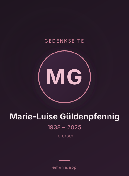 Gedenkportrait von Marie-Luise Güldenpfennig