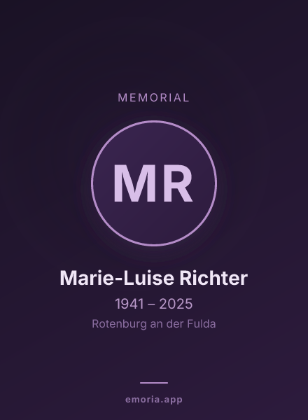 Memorial portrait of Marie-Luise Richter