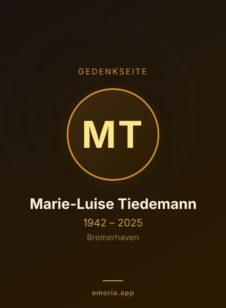 Gedenkportrait von Marie-Luise Tiedemann