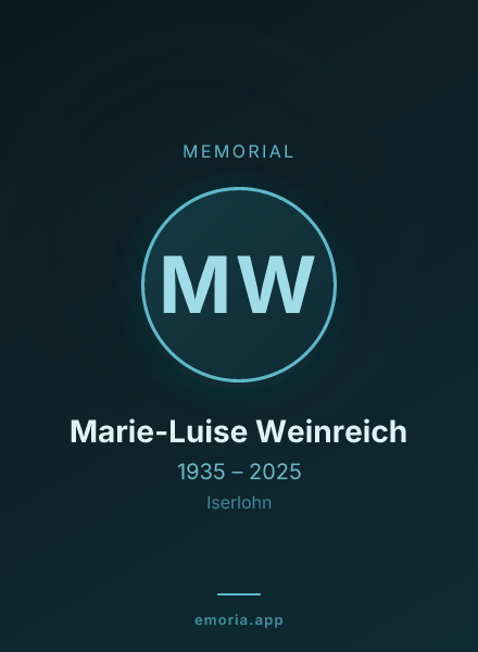 Memorial portrait of Marie-Luise Weinreich