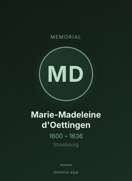 Memorial portrait of Marie-Madeleine d'Oettingen