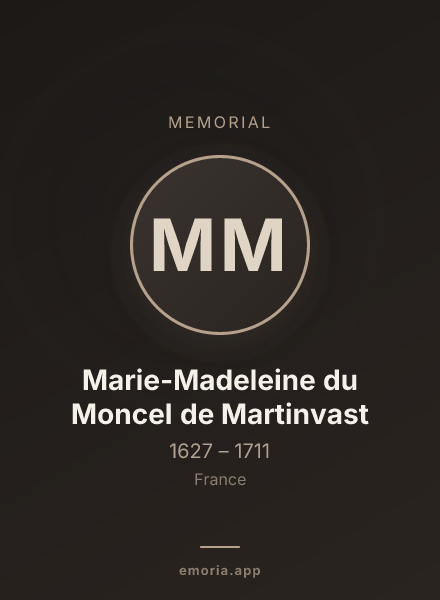 Memorial portrait of Marie-Madeleine du Moncel de Martinvast