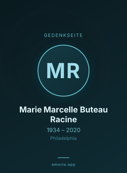 Gedenkportrait von Marie Marcelle Buteau Racine