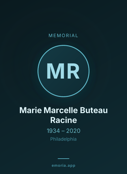 Memorial portrait of Marie Marcelle Buteau Racine