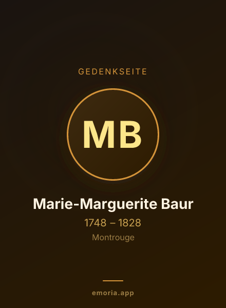 Gedenkportrait von Marie-Marguerite Baur
