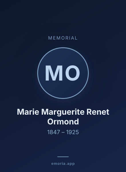 Memorial portrait of Marie Marguerite Renet Ormond