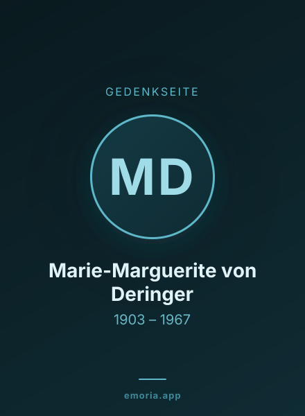 Gedenkportrait von Marie-Marguerite von Deringer