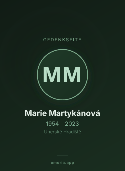 Gedenkportrait von Marie Martykánová